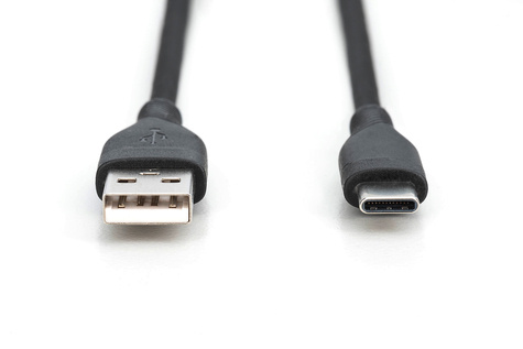DIGITUS USB 2.0 aansluitkabel type C -A siliconen St/St 0,5m s