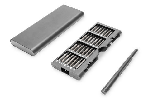 DIGITUS Precision screwdriver handle with bit set - 57 pieces