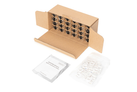 DIGITUS Professional  CAT 6A Keystone module, afgeschermd met intelligente kabelmanager, set (24 stuks)