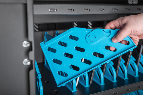 DIGITUS Mobiele laadkast voor 30 notebooks / tablets tot 15,6 inch, USB-A - RAL 9005