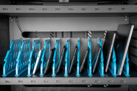 DIGITUS Mobiele laadkast voor 30 notebooks / tablets tot 15,6 inch, USB-A - RAL 9005