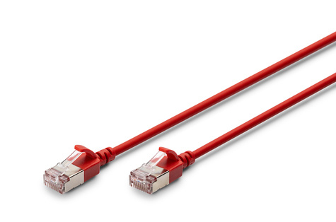 DIGITUS Patchkabel CAT 6A F/FTP Slim 5,00m rood