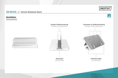 DIGITUS Notebook Stand DA-90439
