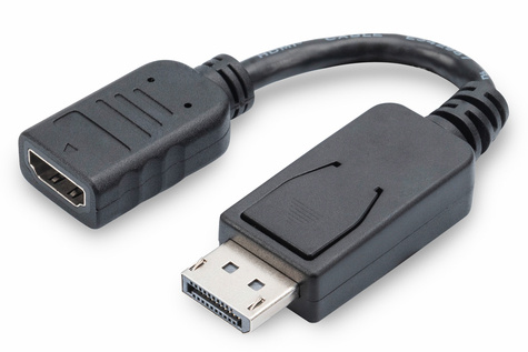 DIGITUS DisplayPort Adapter / Converter, 0,15m, zwart