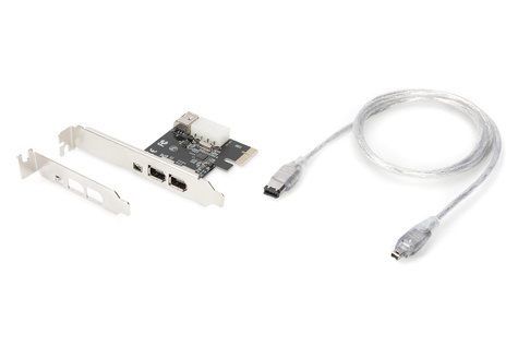 DIGITUS PCI Express-kaart, Firewire 1394a (3 +1 poort)