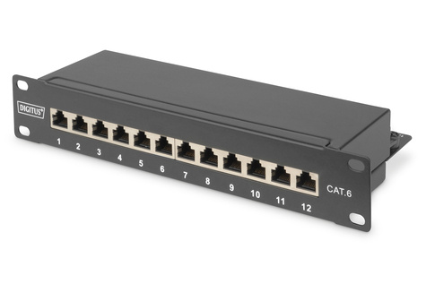 DIGITUS CAT 6, Klasse E Patchpanel, afgeschermd