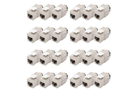 DIGITUS Professional CAT 6A Keystone module, afgeschermd met intelligente kabelmanager, set (24 stuks)