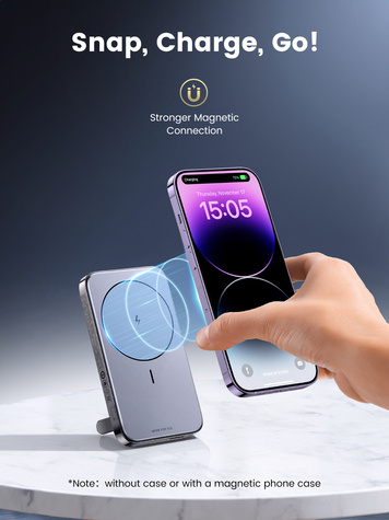 Ugreen 10000mAh Magnetic Wireless Power Bank (Gray) 15086