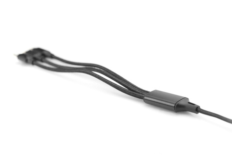 DIGITUS 3-in-1 Oplaadkabel USB A > Lightning, Micro USB, USB-C