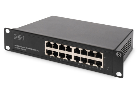 DIGITUS DIGITUS 16-poorts gigabitswitch, 10 inch, onbeheerd