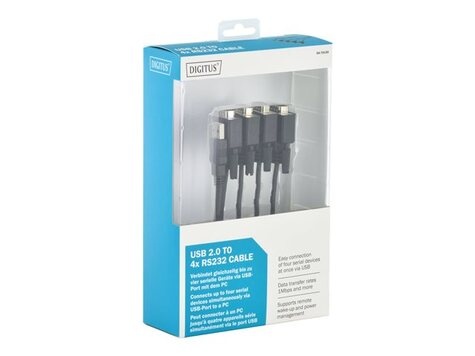 DIGITUS USB 2.0 voor 4xRS232 kabel