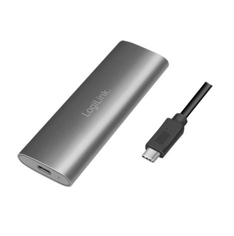 LogiLink M.2 PCIe NVMe Logilink SSD-behuizing USB-C / Zwart