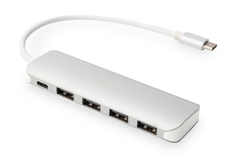 DIGITUS USB Type-C™ hub met 4 poorten (USB 3.0) + PD