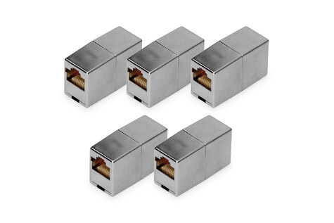 DIGITUS DIGITUS CAT 5e Modular Coupler - Shielded RJ45 to RJ45 - 5 pcs