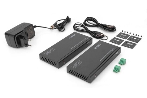 DIGITUS 4x HDBaseT HDMI Extender set, 150 m - video/audio/infrared/serial extender