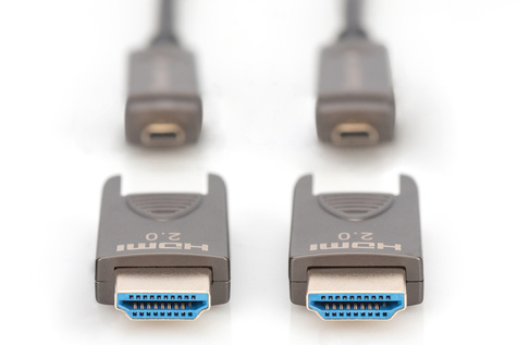 DIGITUS 4 K - HDMI AOC hybride glasvezelkabel met 30m afneembare connector
