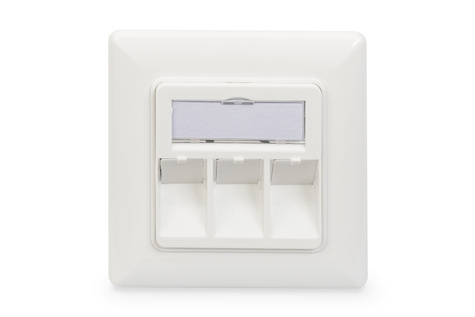 DIGITUS DIGITUS Lege behuizing voor Keystone module, frame 80x80 + centrale plaat 50x50 mm