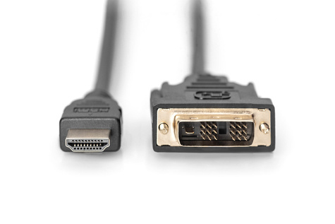 DIGITUS HDMI-Kabel A->DVI(18+1)   St/St  2.0m Zwart FullHD