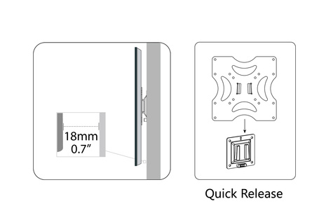 DIGITUS Universele TV/Monitor-muurbeugel, 37"