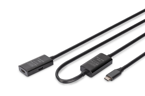 DIGITUS Verlengkabel USB-C->USB-C St./Bu. 5G 10,00m