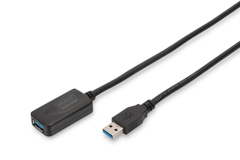 DIGITUS USB 3.0 Active Extension Cable - USB Type-A male/USB Type-B female - 5 m