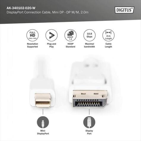 DIGITUS DisplayPort cable - 2 m