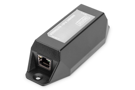 DIGITUS Gigabit Ethernet PoE+ Extender - 802 -3at 1-port - Power Pins:3/6(+) - 1/2(-) - 22W