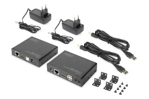 DIGITUS 4K HDMI HDBaseT™ 2.0 KVM-extenderset, 100 m