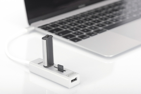 DIGITUS USB Type-C™ OTG 3-poorts Hub + Kaartlezer
