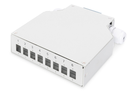 DIGITUS Professional DIN-rails splitterbox voor 8LC/DX koppelingen