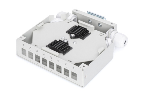 DIGITUS Professional DIN-rails splitterbox voor 8LC/DX koppelingen