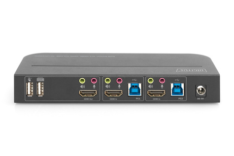 DIGITUS KVM-switch, 2x1 HDMI, HDMI-uitgang, USB, 4Kx2K@60Hz