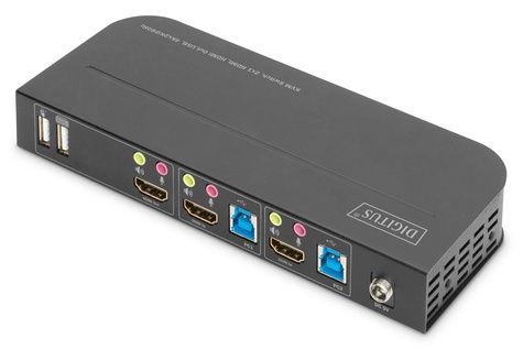 DIGITUS KVM-switch, 2x1 HDMI, HDMI-uitgang, USB, 4Kx2K@60Hz