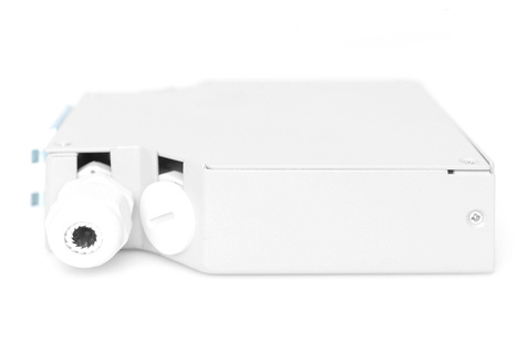 DIGITUS DIN Rail Splicing Box for 6x SC/DX Couplers, color grey
