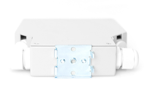 DIGITUS DIN Rail Splicing Box for 6x SC/DX Couplers, color grey