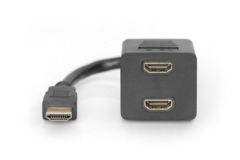 DIGITUS Adapter HDMI > 2x HDMI (ST-2xBU) 20cm Black