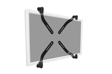 DIGITUS VESA Monitor Adapter for monitors ZONDER VESA mount VESA 75x75 100x100, max 8kg, up to 30"