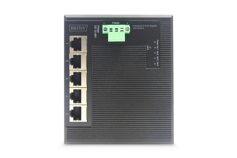 DIGITUS Industrial Gigabit Flat Switch - extended temperature range - switch - 5 ports