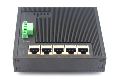 DIGITUS Industrial Gigabit Flat Switch - extended temperature range - switch - 5 ports