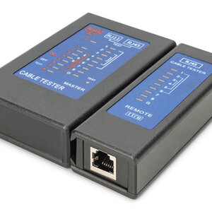 DIGITUS DIGITUS Cable tester, network, RJ45, Single side tester main device, remote unit, PoE tester, with case