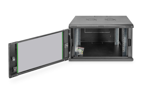 DIGITUS 7HE Wandbehuizing 416x600x600 mm, kleur Zwart (RAL 9005)