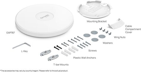 TP-Link BE12000 Ceiling Mount Tri-Band Wi-Fi 7 Access Point Dedicated RF Scanning
