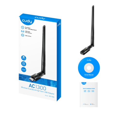 Cudy WU1400 AC1300 High Gain USB3.0