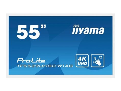 Iiyama Iiyama 55i PCAP WHITE Anti-glare Bezel Free 15-Points Touch Screen