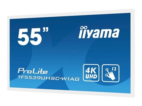 Iiyama 55i PCAP WHITE Anti-glare Bezel Free 15-Points Touch Screen