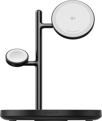 Anker MagGo Magnetic Wireless Charger 15W 3-in-1 Stand Black EU Plug