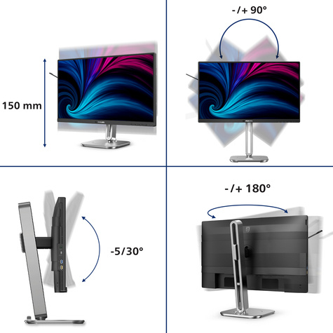 Philips 24" FHD 120Hz HAS Docking 2x2W