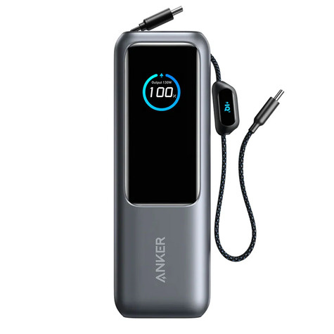 Anker Power Bank (25K 165W Built-In USB-C and Retractable Cable)