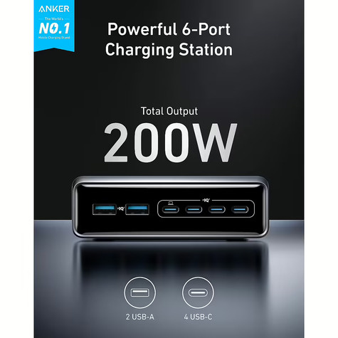 Anker Prime Charger (200W 6 Ports GaN)