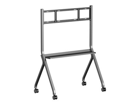 Iiyama Iiyama Mobile stand on wheels for (touch-) flat screens fitted with VESA bracket(Max. 800x600) Max. Load 100 Kg for screen sizes 55i ~ 86i Anti Collision Silvergrey 3